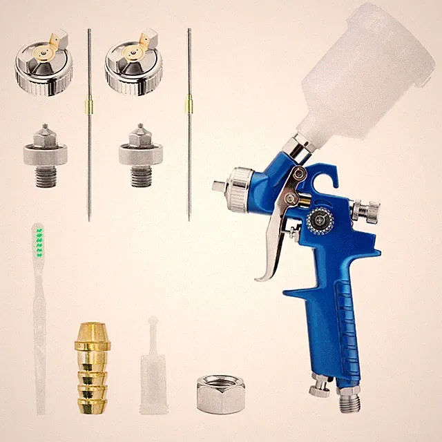0.8/1.0MM HVLP Mini Air Spray Gun Auto Car Detail Touch Up Paint Prime Sprayer