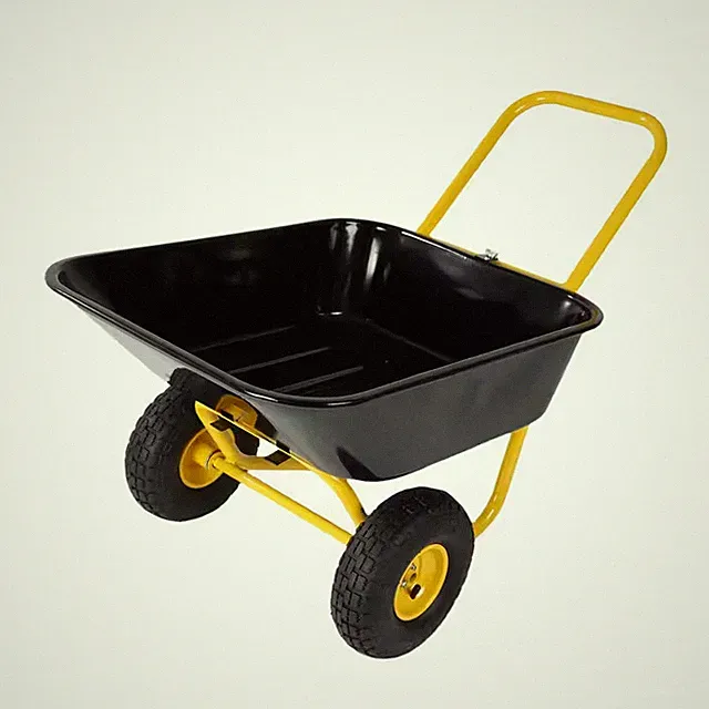 1.24 Cu. Ft. ABS Plastic Powered Two-Wheel Barrow, Garden Lawn Cart with Handle