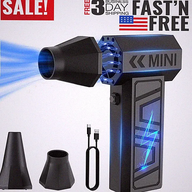 130000RPM Electric Air Duster Cordless Mini Jet Dry Blower Portable Turbo Fan