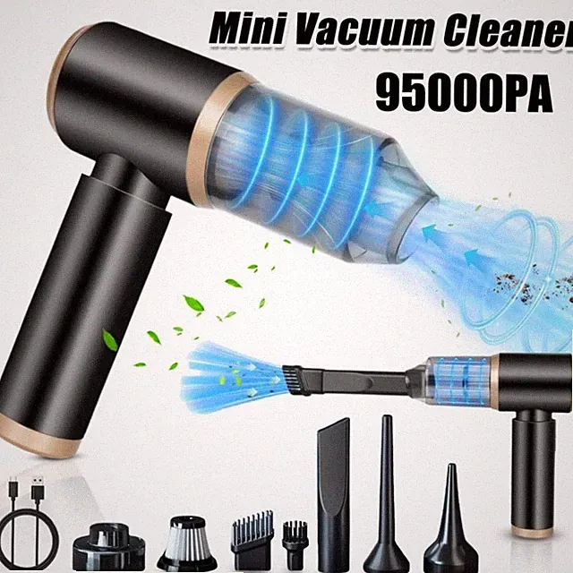 9 In1Mini Portable Cordless Handheld Air Blower & Vacuum Cleaner for Home&Car//