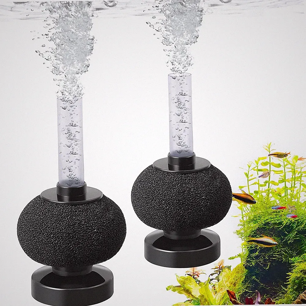 Aquarium Bio Sponge Filter 2.5in Air-Powered Fish Tank Filter Quiet F