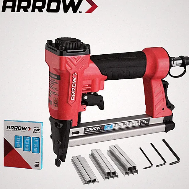 Arrow Pneumatic Staple Gun Oil-Free Upholstery Stapler T50 1/4" 3/8 1/2" Staples