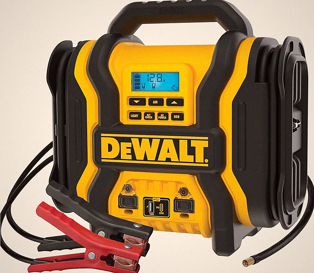 Automotive Battery Booster Jump Starter Power Station 120 PSI Air Compressor