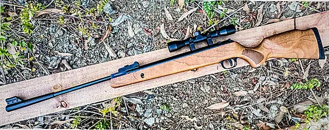 Hunting Air Pellet Rifle Gun 1000/800 FPS Auto Double Safety Break Barrel Wood