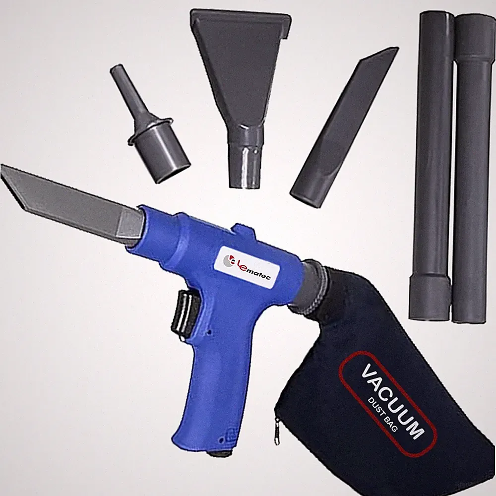 LE LEMATEC Air Vacuum. Dual Function Blow Gun & Air Powered Vacuum. 150 PSI P...