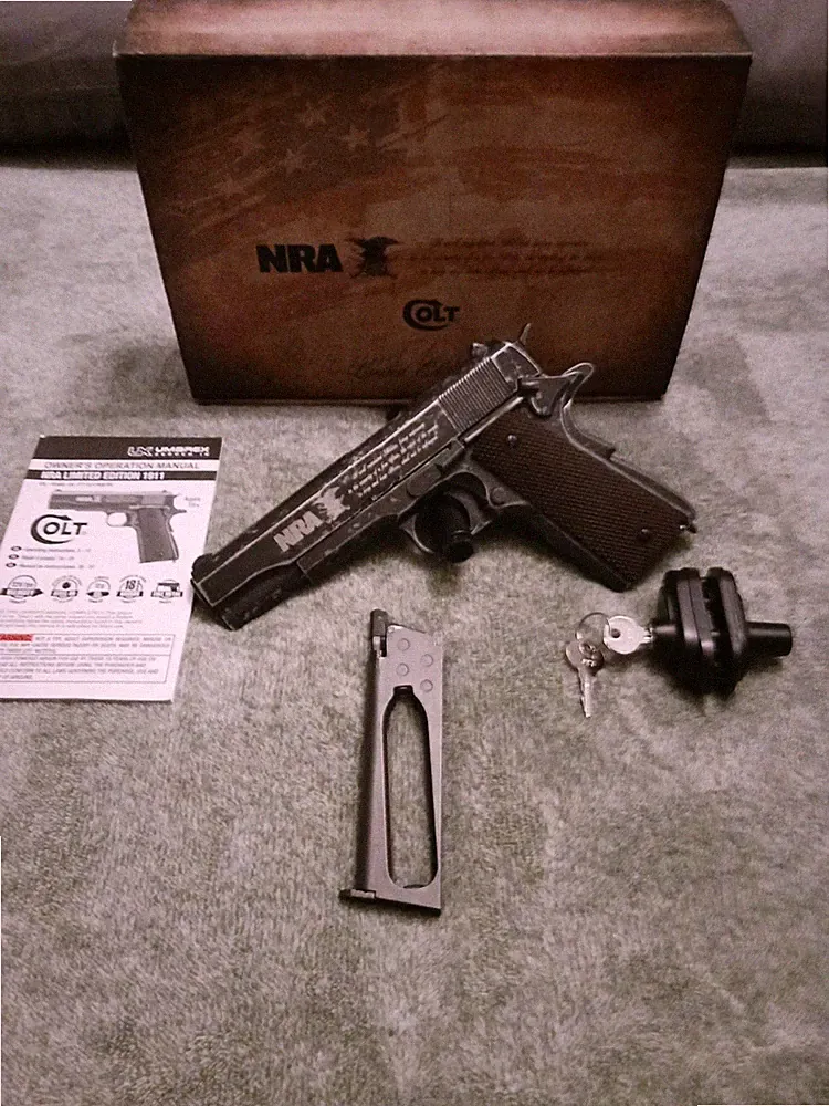 NRA Colt limited edition 1911 aged semi automatic co2 powered air gun PRICE Drop
