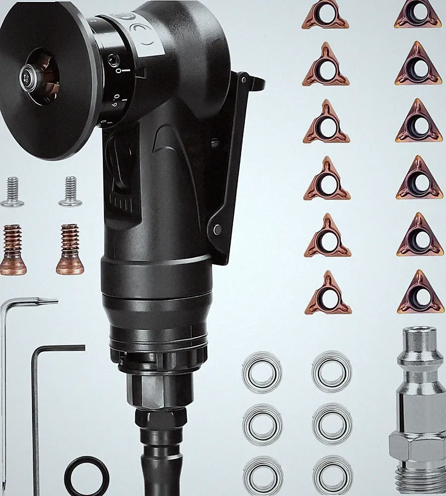 Pneumatic Chamfering Tool Handheld, Mini Air-Powered Chamfering Machine Trimming