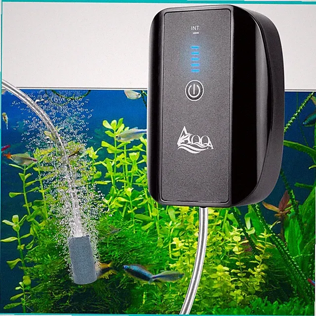 Ultra-Quiet Battery-Powered Air Pump for Aquariums - Perfect for Power Outages