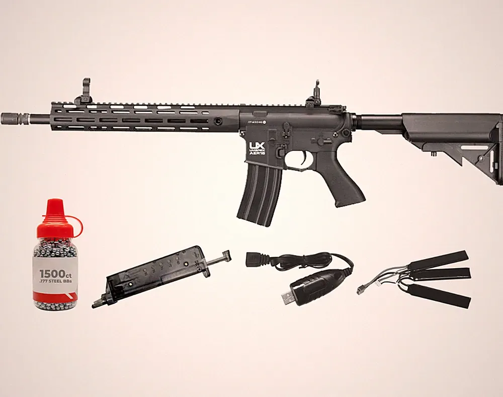Umarex AER16 .177 Caliber Electric-Powered Full Auto Air Rifle 2252126 with BBs