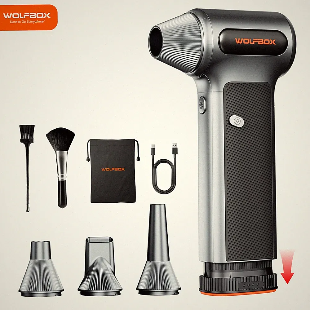 WOLFBOX MF200 Electric Compressed Air Duster with Air Blower Cleaner For PC, Car