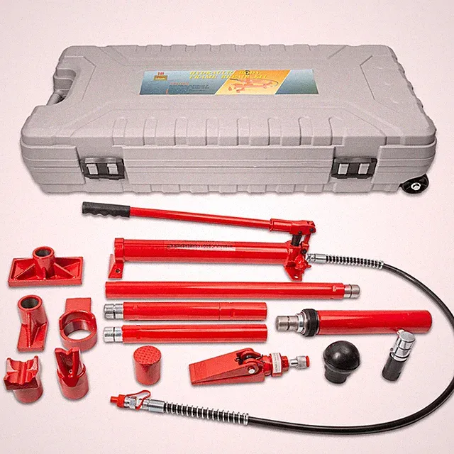 XtremepowerUS 10 Ton Hydraulic Jack Air Pump Lift Ram Body Frame Porta Power Kit